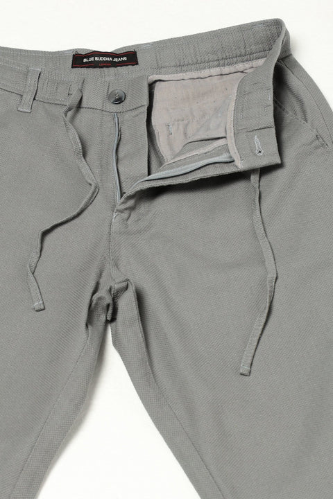GREY PLAIN TRAVELLER FIT TROUSER - Trousers - 250740820