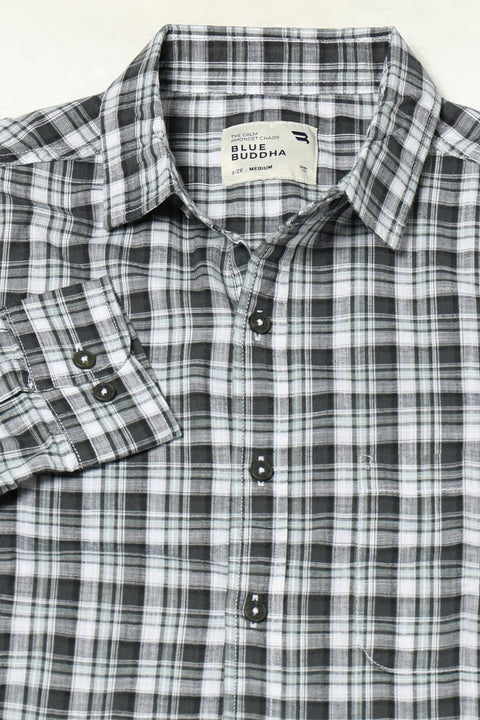 GREY TARTAN CHECKERED SHIRT-Shirts - 250731752