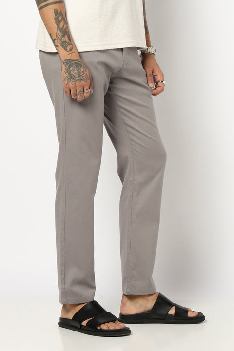 GREY TRAVELLER FIT TROUSER - Trousers - 250740674