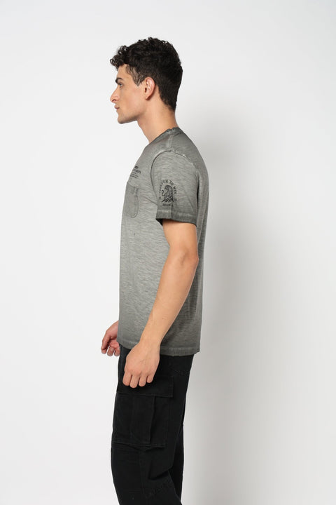 JAREX Charcoal Round Neck T Shirt - T-Shirt - 230830756