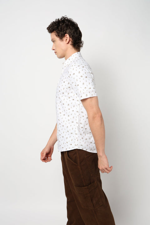 KHAKHI PRINT TAILORED MENS SHIRT-Shirt - 240828637