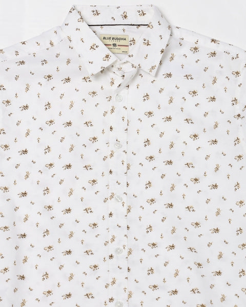 KHAKHI PRINT TAILORED MENS SHIRT-Shirt - 240828637