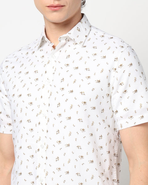 KHAKHI PRINT TAILORED MENS SHIRT-Shirt - 240828637