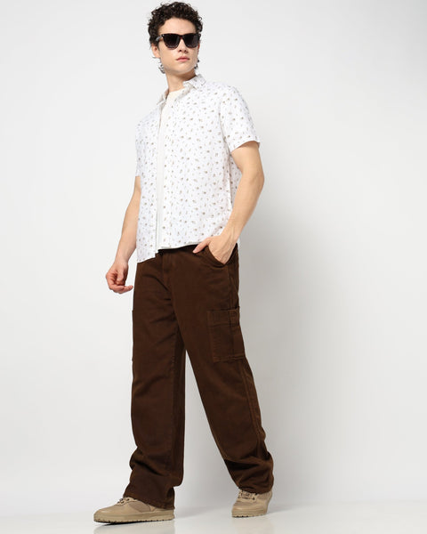 KHAKHI PRINT TAILORED MENS SHIRT-Shirt - 240828637