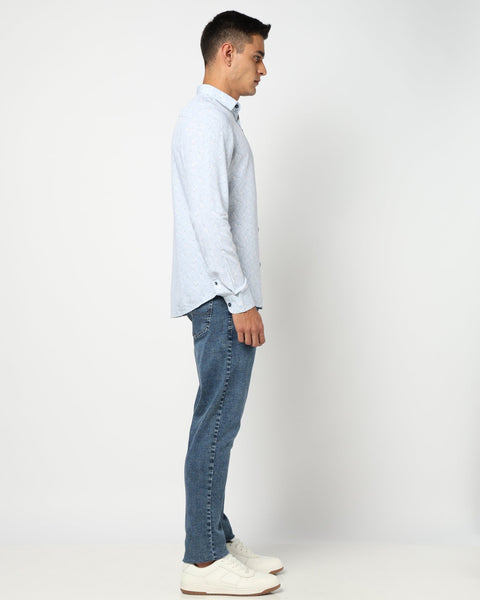 Light Blue All Over Printed Shirt - Shirts - 241129803