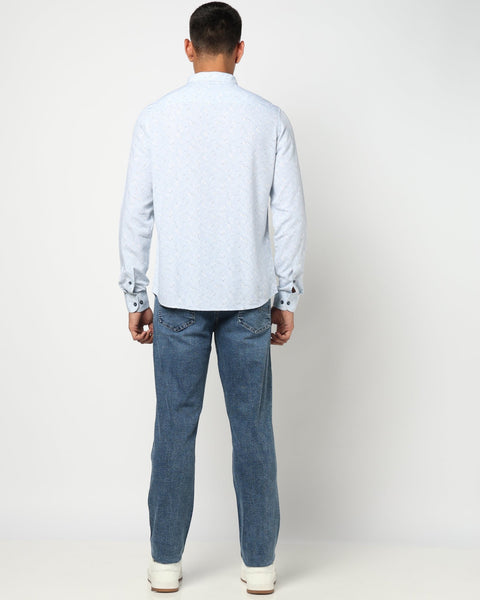 Light Blue All Over Printed Shirt - Shirts - 241129803