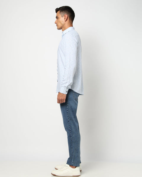 Light Blue All Over Printed Shirt - Shirts - 241129803