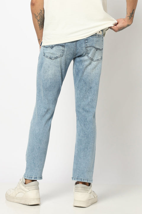 LIGHT BLUE ANKLE FIT MENS JEANS - Jeans - 250710424