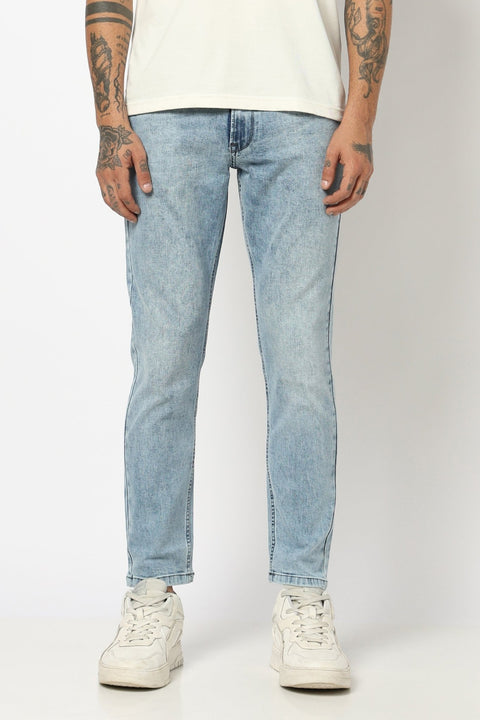 LIGHT BLUE ANKLE FIT MENS JEANS - Jeans - 250710424