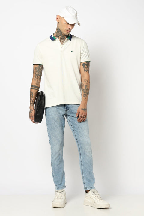 LIGHT BLUE ANKLE FIT MENS JEANS - Jeans - 250710424