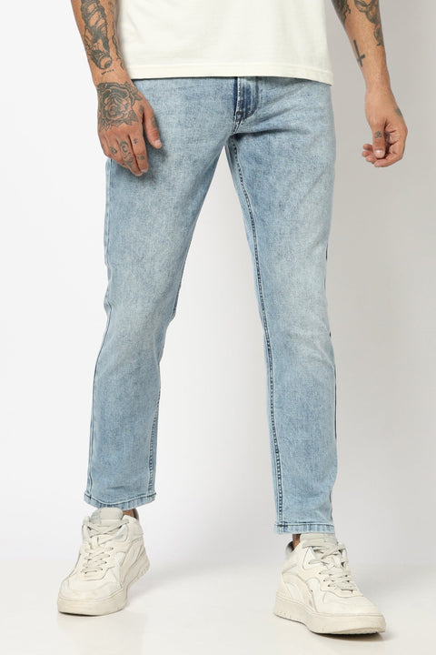 LIGHT BLUE ANKLE FIT MENS JEANS - Jeans - 250710424