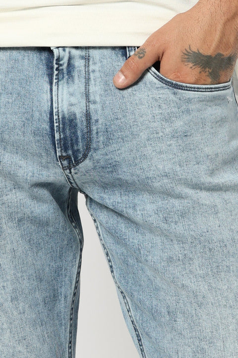 LIGHT BLUE ANKLE FIT MENS JEANS - Jeans - 250710424