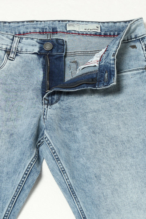 LIGHT BLUE ANKLE FIT MENS JEANS - Jeans - 250710424