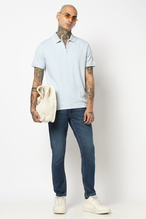 LIGHT BLUE MENS ANKLE FIT JEANS - Jeans - 250810504
