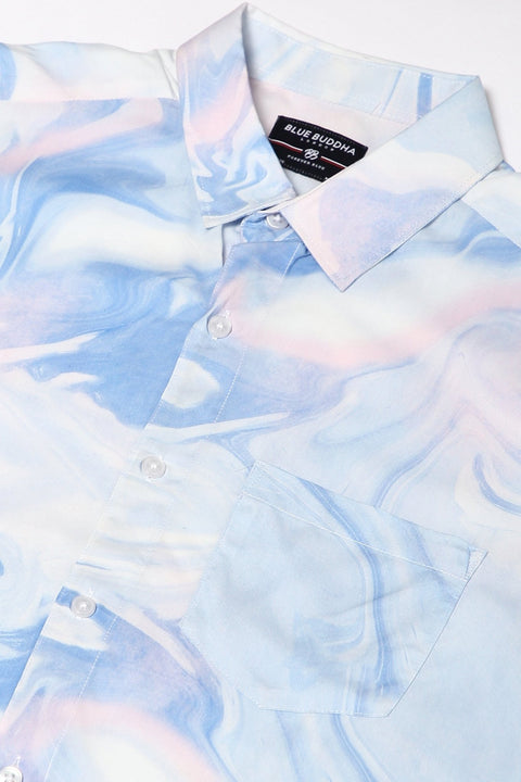 Light Blue Printed Shirt - Shirt - 230725358