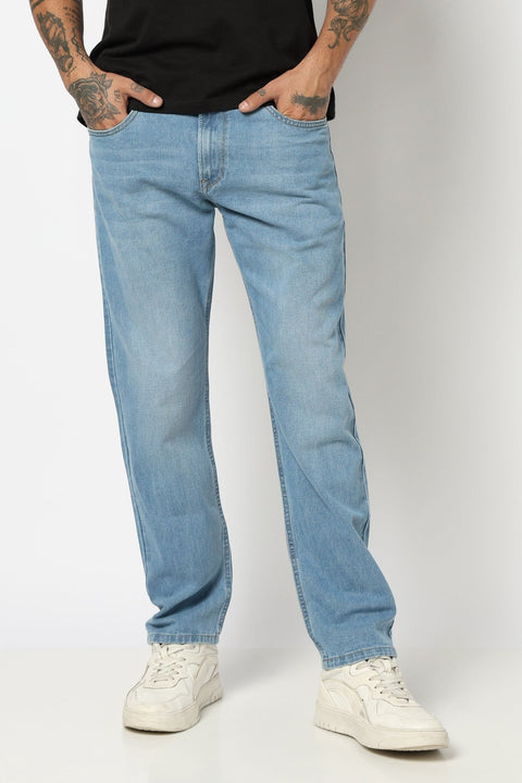 LIGHT BLUE RELAXED FIT MENS JEANS - Jeans - 250610343