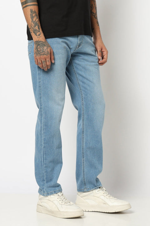 LIGHT BLUE RELAXED FIT MENS JEANS - Jeans - 250610343