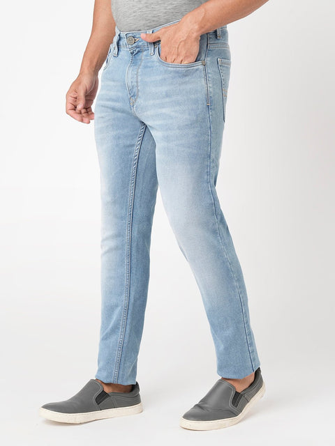 Light Blue Slim Fit Stretchable Jeans - Jeans - 230710557