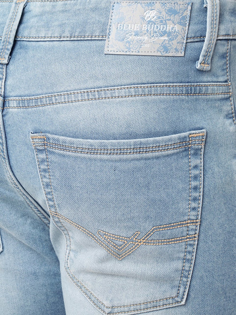 Light Blue Slim Fit Stretchable Jeans - Jeans - 230710557