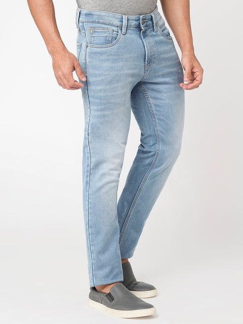 Light Blue Slim Fit Stretchable Jeans - Jeans - 230710557