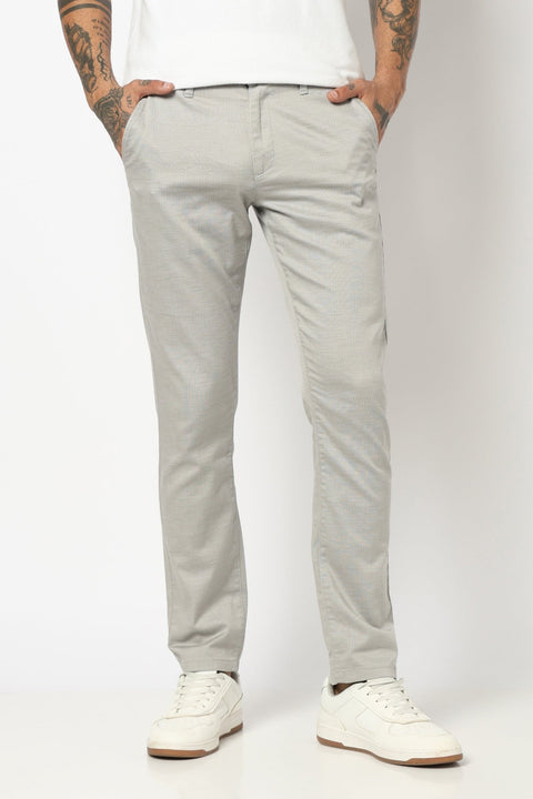 LIGHT GREY MENS SLIM FIT TROUSER - Trousers - 250740591