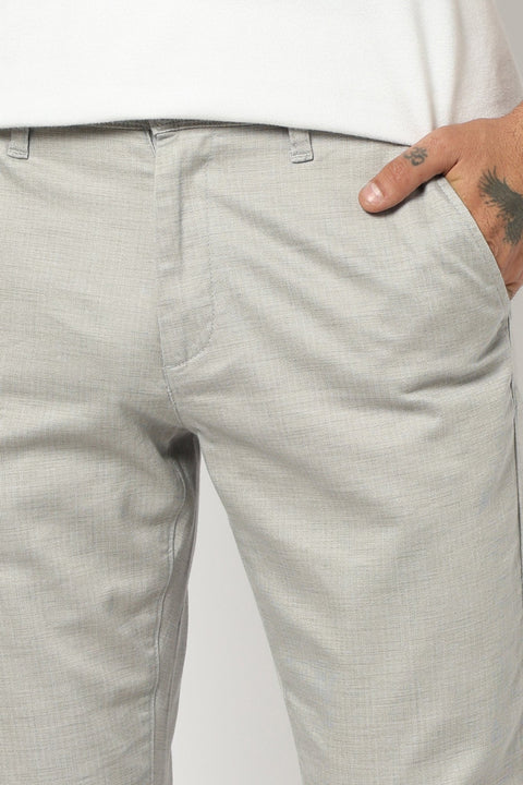 LIGHT GREY MENS SLIM FIT TROUSER - Trousers - 250740591