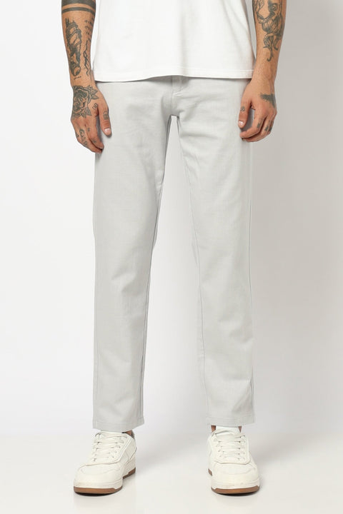 LIGHT GREY MENS SLIM TRAVELLER FIT TROUSER - Trousers - 250740689