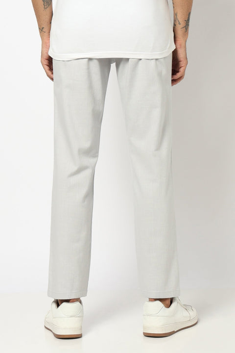 LIGHT GREY MENS SLIM TRAVELLER FIT TROUSER - Trousers - 250740689