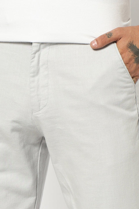 LIGHT GREY MENS SLIM TRAVELLER FIT TROUSER - Trousers - 250740689