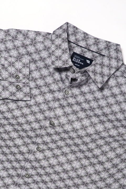 Light Grey Over All Printed Shirt - Shirt - 241129708