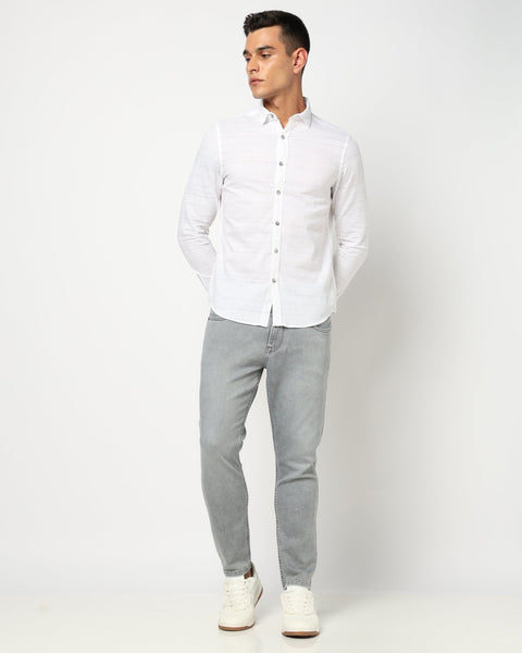 Light Grey Slim Ankle Denim - Jeans - 250710409