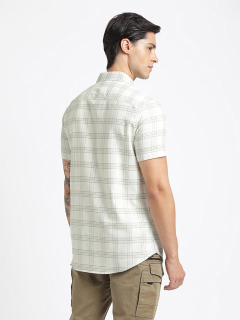 Light Mint Checks Cotton Shirt - Shirt - 240527820