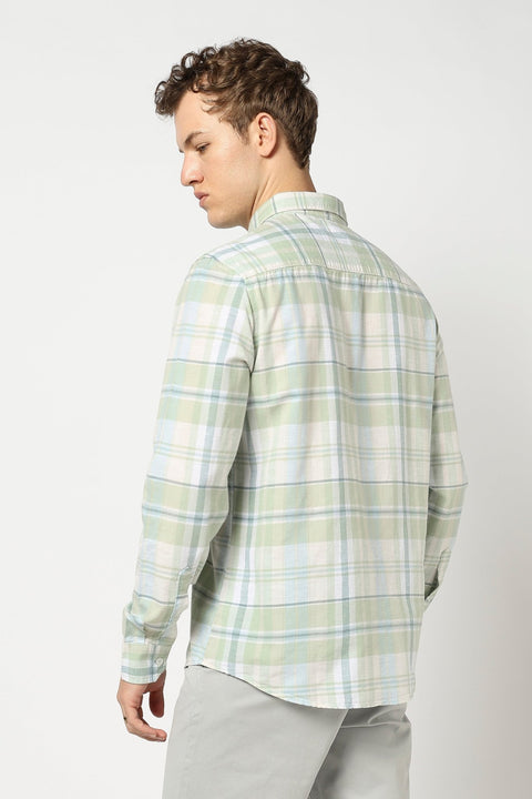 Light Mint Cotton Blend Shirt - Shirts - 250431113