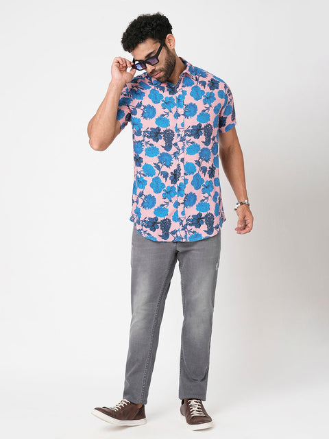 Light Pink Overall Printed Shirt - Shirt - 230725348