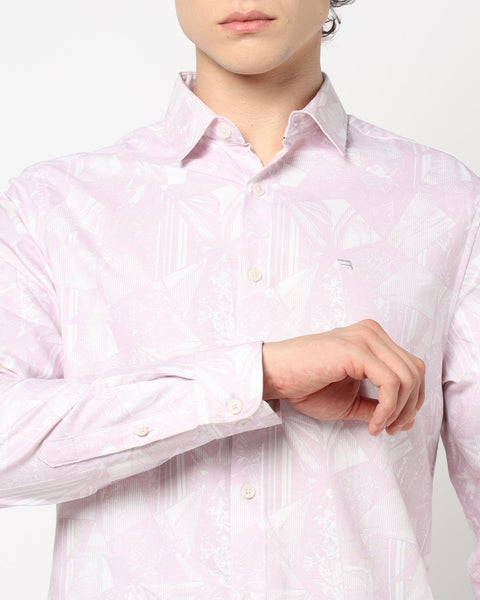 LIGHT PINK PRINT TAILORED MENS SHIRT-Shirt - 240828537