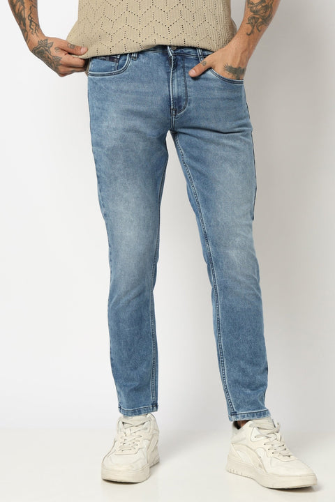 MENS LIGHT BLUE ANKLE FIT JEANS - Jeans - 250810494