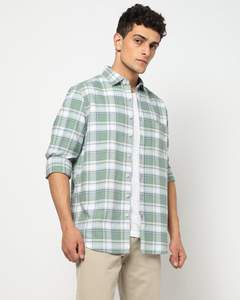 MERIK Light Mint Checkered Shirt - Shirt - 250330873