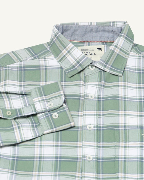 MERIK Light Mint Checkered Shirt - Shirt - 250330873