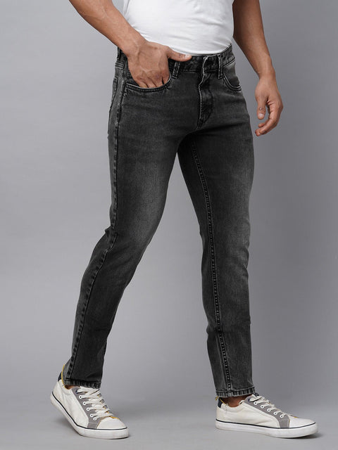 Mid Black Whisker Stretchable Jeans - Jeans - 230410314
