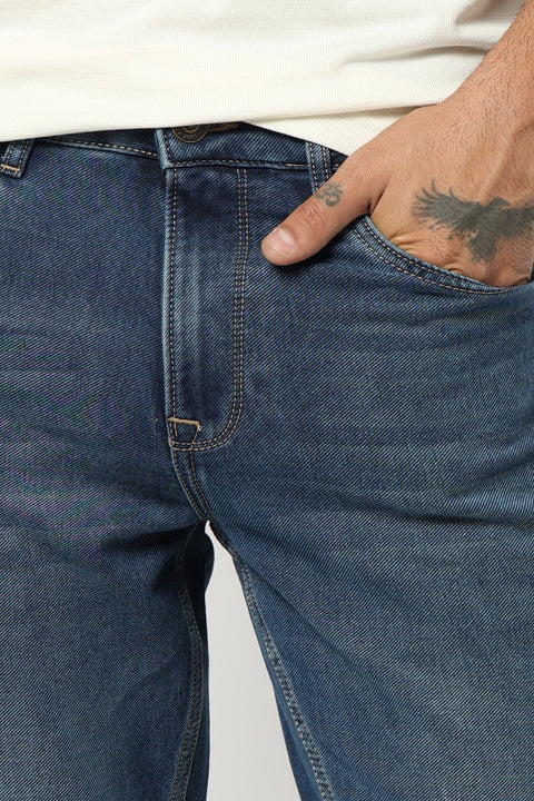 MID BLUE ANKLE FIT MENS JEANS - Jeans - 250710419