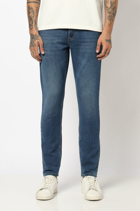 MID BLUE ANKLE FIT MENS JEANS - Jeans - 250710419