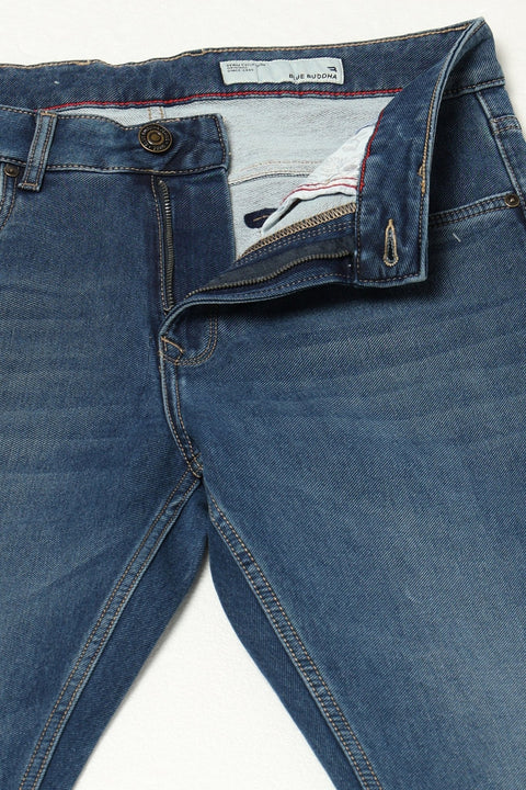 MID BLUE ANKLE FIT MENS JEANS - Jeans - 250710419