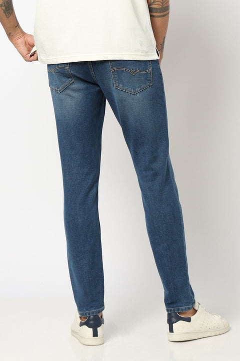 MID BLUE ANKLE FIT MENS JEANS - Jeans - 250710419