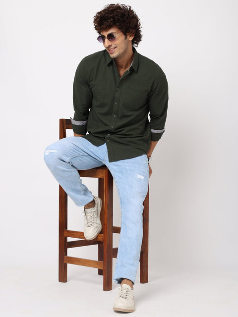 Mid Blue Distressed Jeans - Jeans - 230510406