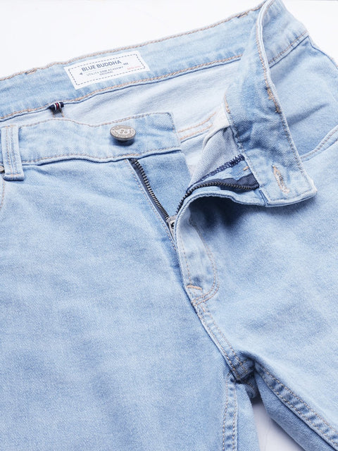 Mid Blue Distressed Jeans - Jeans - 230510406