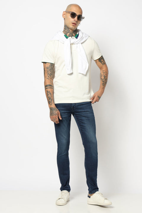 MID BLUE STRAIGHT FIT MENS JEANS - Jeans - 250710444