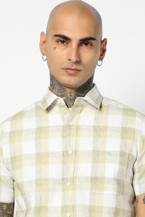 MINT BUFFALO CHECKERED HALF SLEEVE SHIRT-Shirts - 250531258