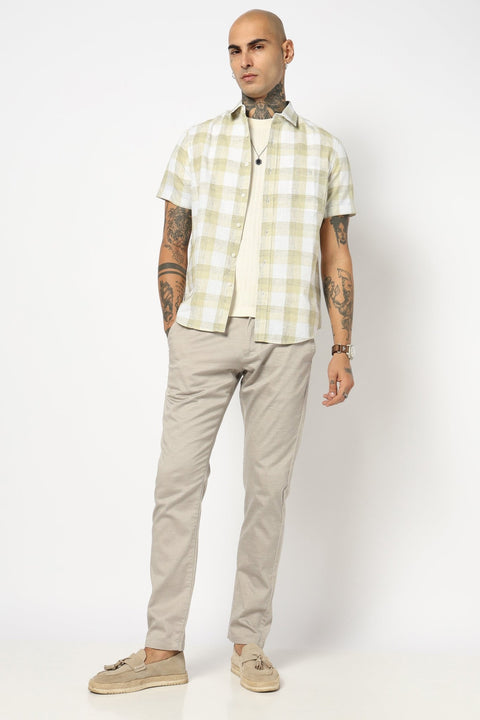 MINT BUFFALO CHECKERED HALF SLEEVE SHIRT-Shirts - 250531258