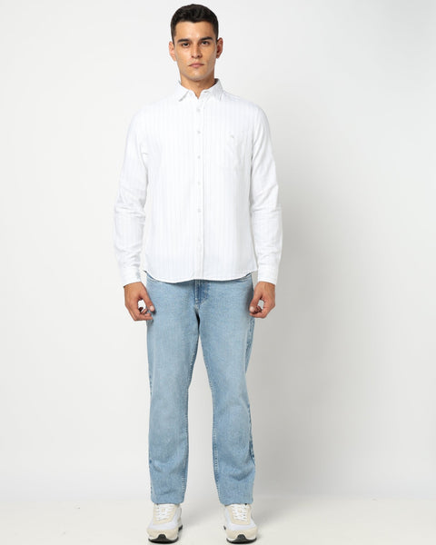 Mint Cotton Stripped Shirt - Shirts - 250431138