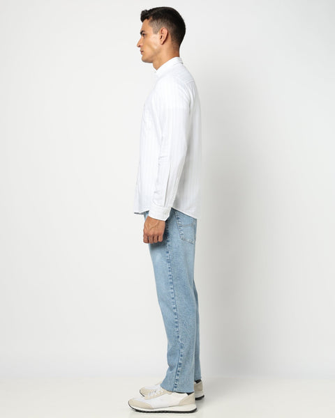 Mint Cotton Stripped Shirt - Shirts - 250431138